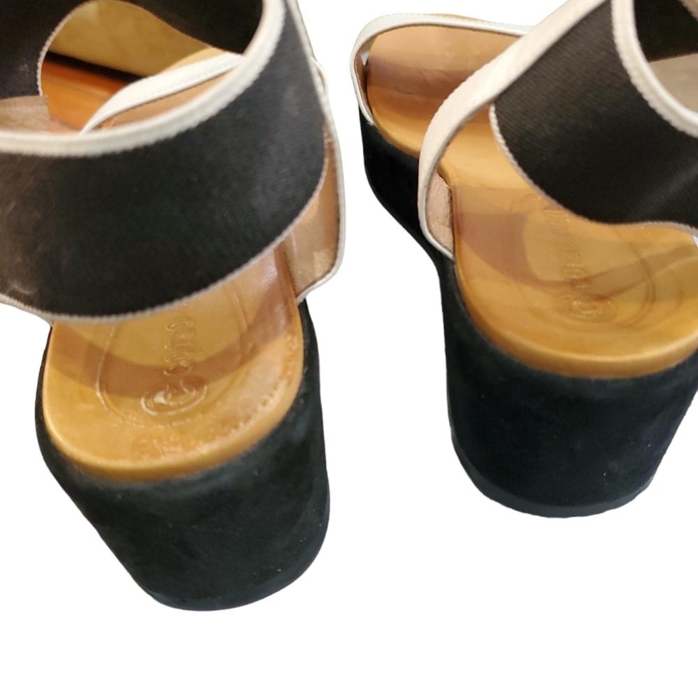 Reg $175 Corso Como black and white leather upperplatform sandals size 6… - Picture 5 of 5